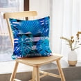 thumbnail image 5 of LALILO Throw Pillow Covers Blue Banana Tropical Palm Leaves Jungle Cushion Cover 18" x 18", 2 Pack, 5 of 6