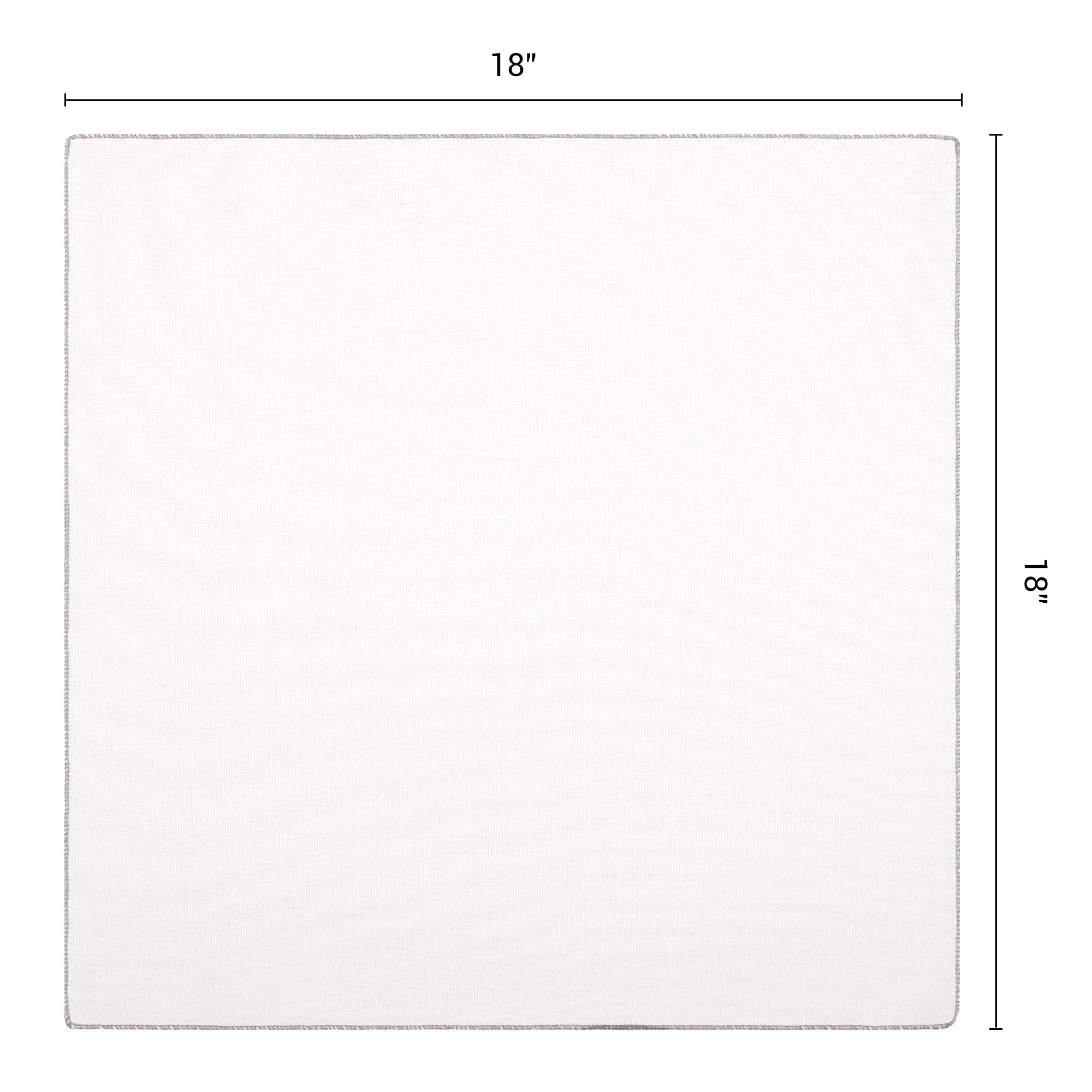 Unique Bargains 12Pcs Cotton Washable Dinner Cloth Napkins White 18x18inch