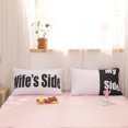 thumbnail image 1 of Move Over Couple Pillowcases King White Black Pillow Cover Letters Patter Microfiber Pillow Case 2 Pack, 1 of 7