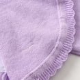 thumbnail image 6 of HAOTAGS Girls Short-Length Knitted Cardigan with Bow Detail Casual One-Button Open Front Cover Up Jacket Purple Size 2T, 6 of 9