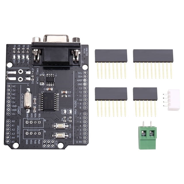 MCP2515 CAN Bus Shield Board Module SUB-D Connector Standard UART IIC SPI LED Indicator Controller CAN 4.8-5.2V,1 * expansion board 1 set * accessories