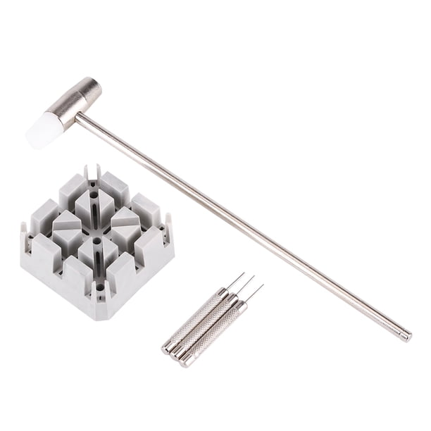 Herramienta para correas de reloj, 5 piezas/juego, herramienta para quitar correas de reloj con pasador de perforación de martillo, herramienta para eslabones de reloj, tecnología avanzada