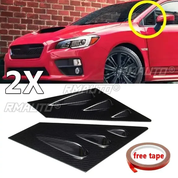 Carbon Fiber Look A Pair Car Front Window Louver Side Vent For Subaru WRX STI 2015 2016 2017 2018 Window Louver Scoop Body Kit