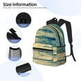 thumbnail image 3 of Disketp Retro Wooden Mochila Ligera Clásica con Múltiples Bolsillos, Mochila Casual para Hombre y Mujer, Ideal para Escuela, Trabajo y Viajes, 3 of 6