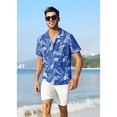 thumbnail image 5 of HAOMEILI Men's Hawaiian Shirt Short Sleeve Floral Button Down Shirts Tropical Holiday Beach Shirts, 5 of 7