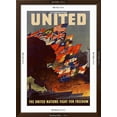 thumbnail image 5 of Art.com United The United Nations Fight for Freedom WWII War Propaganda Art Print, Brown Frame Wall Art, 32" x 44", 5 of 5
