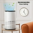 thumbnail image 6 of Air Purifier with Replacement Filter, 3-in-1 HEPA Filter Cleaner with Covers Up to 1200 ft², Filters Smoke, Allergies, Pet Dander, Odor, Dust, Office, Desktop, Portable, 6 of 7