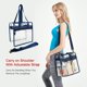 thumbnail image 4 of Bolso bandolera transparente con correa ajustable y bolsillo con cremallera, 4 of 6