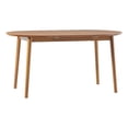 thumbnail image 1 of Walker Edison Modern Solid Wood Oval Extension Dining Table - Caramel, 1 of 13
