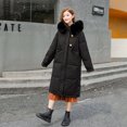 thumbnail image 2 of Abrigo acolchado de algodón grueso de invierno para mujer, chaqueta de plumón larga y suelta estilo Hong Kong, 2 of 4