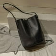 thumbnail image 6 of LILSHIM Vintage Women Shoulder Crossbody Bag Leather Totes Bucket Handbag (Black), 6 of 8