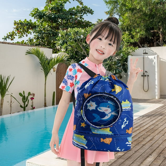 Cameland Sac de Natation Séparation Sec/humide Sac de Rangement Placement de Chaussures Indépendant Résistant à l'Eau Sac de Voyage