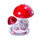 thumbnail image 1 of Estatua de hongo de cristal de imitación con diamantes de imitación de la mesa de escultura transparente decoración del hogar para la mesa de café de Rojo, 1 of 8