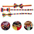 thumbnail image 2 of KAKOWELY 3 pajaritas preatadas, pajarita ajustable, pajarita arcoíris, decoración, accesorios para fiesta, 2 of 4