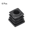 thumbnail image 3 of Unique Bargains 6Pack Inserts for Square Tubes with M6 Thread, for 0.63'x0.63' OD Square Tube, Black Plastic Plug Caster Insert Chair, 3 of 6
