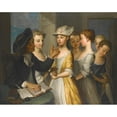 thumbnail image 2 of Philippe Mercier 24x20 Gold Ornate Framed and Double Matted Museum Art Print Titled - School for Girls, 2 of 4