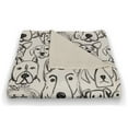 thumbnail image 3 of Creative Products Dog Face Sketch Pattern 3 50 x 60 Coral Fleece Blanket, 3 of 3
