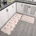 thumbnail image 2 of Pioneer Flower Floral Print Pattern Kitchen Rugs Sets Of 2, Anti Fatigue Non Slip Washable Floor Mats for Kitchen Sink Laundry, 17X30 Inch + 17X47 Inch, 2 of 6