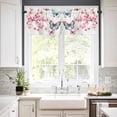 thumbnail image 2 of Watercolor Butterfly Valances for Windows Farmhouse Kitchen Curtains Valances Rod Pocket Valance Curtains for Kitchen Windows Spring Nature Blossom Flowers Window Valances for Bathroom 60"x18", 2 of 6