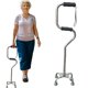 thumbnail image 3 of Bastón Ortopédico para Adulto Mayor con Doble Apoyo | Altura Ajustable 77-93 cm | Base de 4 Patas Antideslizantes para Estabilidad y Apoyo al Levantarse (CROMADO), 3 of 10