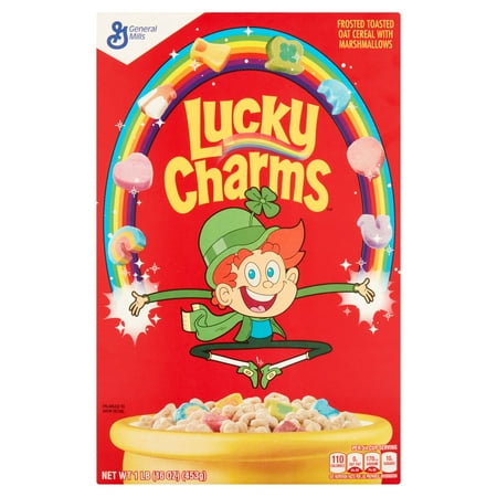 General Mills Lucky Charms Frosted Toasted Oat Cereal with Marshmallows ...