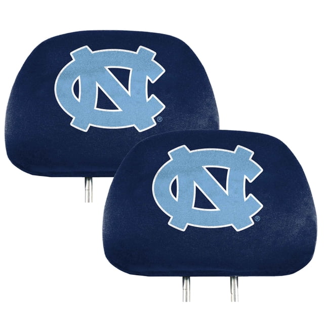 FANMATS 62061 North Carolina Tar Heels Printed Head Rest Cover Set - 2 Pieces