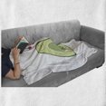 thumbnail image 6 of Avocado Soft Flannel Fleece Throw Blanket, Doodle Alligator Pear Couple in Love Wedding Theme Happy Characters, Cozy Plush for Indoor and Outdoor Use, 50" x 60", Pink Green Pale Brown, by Ambesonne, 6 of 6