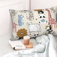 thumbnail image 4 of Fotbe Hand Drawn Animals Funda de Almohada Decorativa Estilo Occidental, Lujo en Algodón, Fundas para Almohadas King, Cojín Estampado para Decoración del Hogar-16"x24", 4 of 6