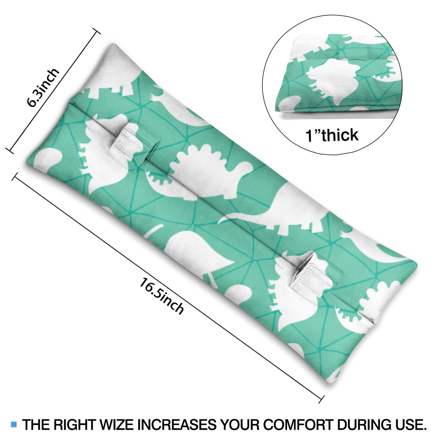 Dinosaur Lover's Seat Belt Pillow - Post Surgery Recovery Cushion - Perfect Gift for Dino Enthusiasts