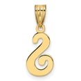 thumbnail image 3 of Auriga 14k Yellow Gold Script Letter S Initial Pendant for Women, 3 of 6