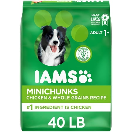 IAMS Minichunks Chicken & Whole Grains Dry Dog Food for Adult Dog, 40 lb. Bag