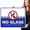 thumbnail image 2 of No Glass Allowed in Pool Area Sign, Pool Sign,, 2 of 8