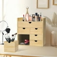thumbnail image 5 of Bamboo Desk Organizer, Desktop Organizer with 3 Drawer, Tabletop Storage Organization Box for Bills, Countertop, Home Office Supplies, 5 of 14
