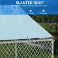 thumbnail image 2 of Dextrus Large Outdoor Dog Kennel with Metal Dog Gate,Heavy-Duty Dog Enclosure with Roof for Backyard and Farm Use -90" L x90"W x64.8" H, 2 of 5