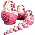 thumbnail image 5 of Russian Nesting Dolls for Kids Matryoshka Doll 10pcs Handmade, 5 of 5