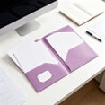 thumbnail image 5 of Two-Pocket File Folder with Inner Flap, Double Pocket Document Organizer Folder, Organizer Solution for Work Office Presentations (Purple, 9.5''x12''), 5 of 6