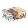 thumbnail image 4 of mDesign Kitchen Pantry and Fridge Storage Organizer Box with Hinged Lid, Clear, 4 of 7