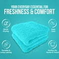 thumbnail image 5 of Dan River Washcloths pack of 24 High-Quality Soft Cotton Absorbent and Multipurpose Wash Clothes for Face & Body - Aqua, 12x12in, 5 of 8