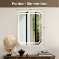 thumbnail image 5 of Altair-6 36x30" Octogan Frameless Modern LED Bathroom Vanity Mirror, 5 of 18