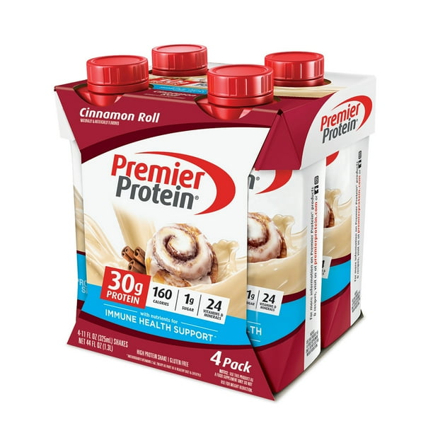 Premier Protein Shake, Cinnamon Roll, 30g Protein, 11 Fl Oz, 4 Ct