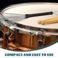 thumbnail image 4 of 2pcs Retractable Loop End Metal Steel Wire Strands Drum Brushes Sticks, 4 of 7