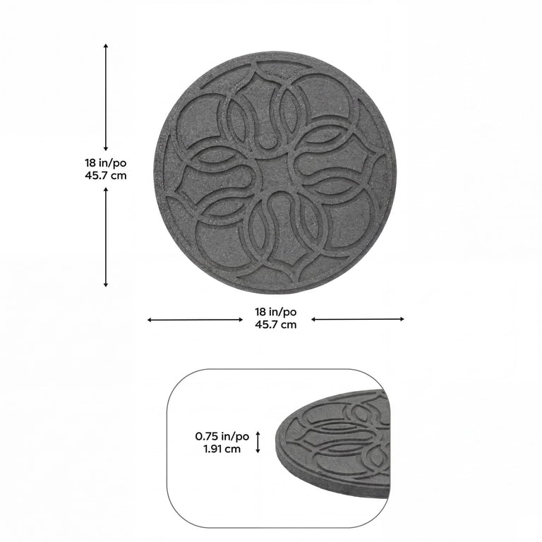 TierraVerde Round Stepping Stone Pavers, 4-Pack, 18 In photo 4