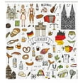 thumbnail image 3 of Ambesonne German Shower Curtain, European Culture Food Music, 69"Wx70"L, Multicolor, 3 of 3