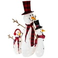 thumbnail image 3 of Set of 3 Lighted Tinsel Snowmen Family Christmas Yard Decorations, 3 of 7