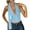 Blue, variant on Womens Tops Casual T Shirts Sexy Sleeveless Low Cut Backless Hollow Out Strap Summer Streetwear Trendy Outfits