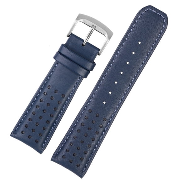 Waterproof Cowhide Watchbands Fit For Citizen Blue Angel AT8020-03L 54l Arc Interface Blue Genuine Leather 23 22 Watch Strap