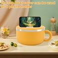 thumbnail image 3 of KTZCTPCA - Taz&oacute;n de fideos de ramen instant&aacute;neo para perros, cuencos de fideos de acero inoxidable 304 con tapas, taz&oacute;n de ramen de 40 onzas con mango y cuchara para s, 3 of 9