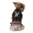 thumbnail image 1 of Holiday Time Grey Check Moose Dog Sweater, 1 of 3