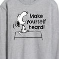 thumbnail image 3 of Peanuts - Make Yourself Heard - Men's Long Sleeve T-Shirt, 3 of 6