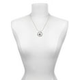 thumbnail image 3 of Delight Jewelry Goldtone Wide Black Dots on Purple Spinner Hockey Ring Charm Necklace, 18", 3 of 4